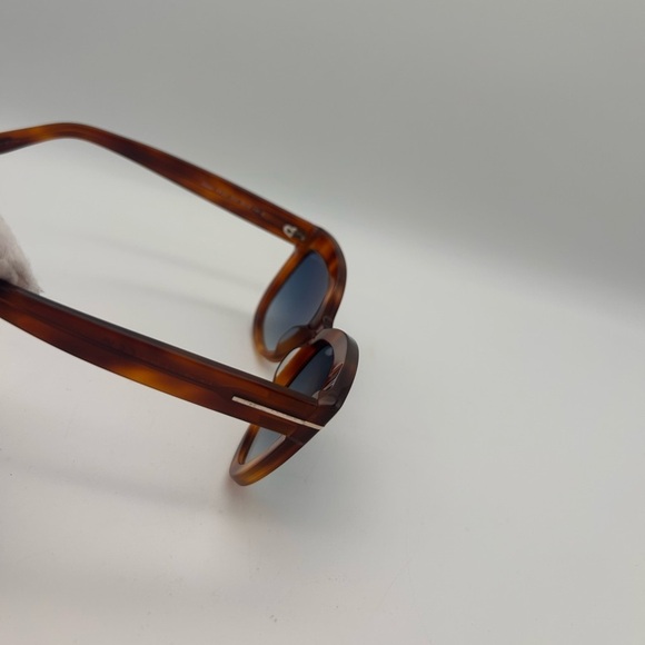 Tom Ford Alistair Sunglasses TF524 53W 56-16-140 Blonde Havana / Blue Shaded
